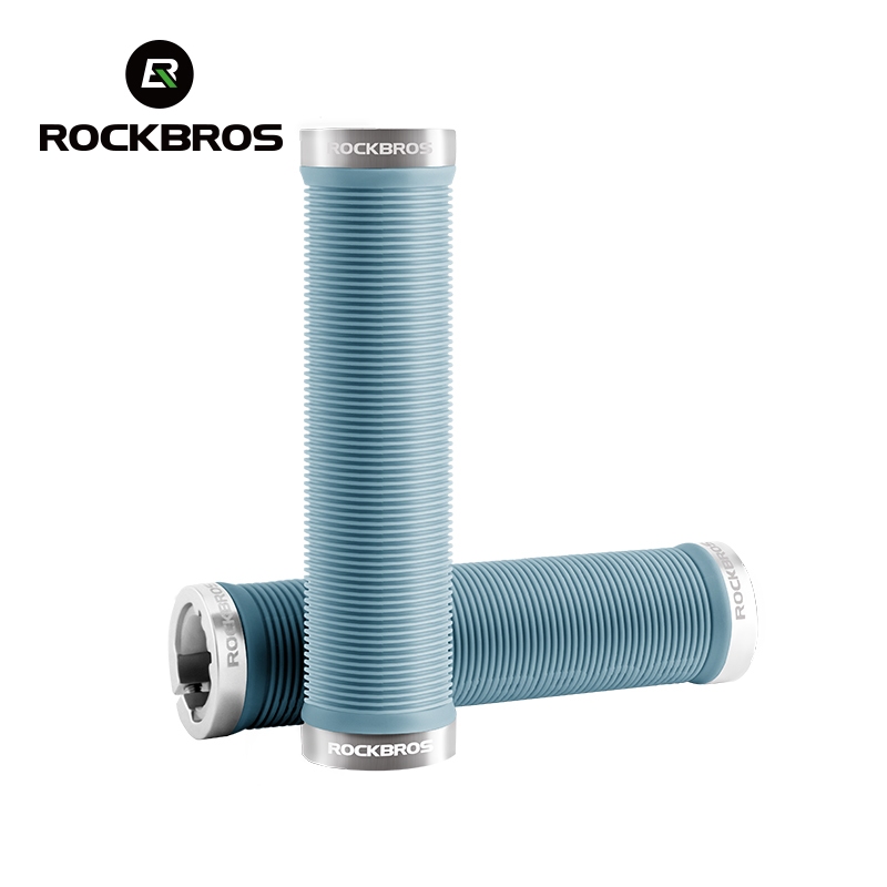 Rockbros Khóa Song Phương Chống Trơn Trượt Chống Sốc Tay Cầm Cao Su Thoải Mái Tay Cầm MTB Xe Đạp Đường Bộ Phụ Kiện Đi Xe Đạp