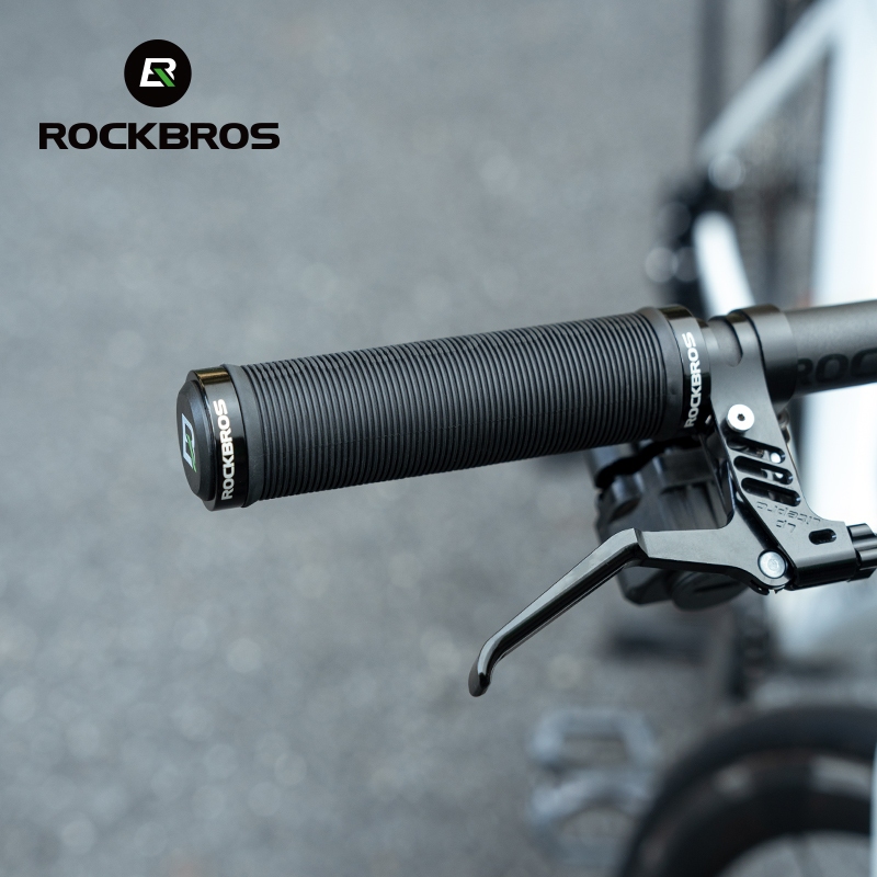 Rockbros Khóa Song Phương Chống Trơn Trượt Chống Sốc Tay Cầm Cao Su Thoải Mái Tay Cầm MTB Xe Đạp Đường Bộ Phụ Kiện Đi Xe Đạp