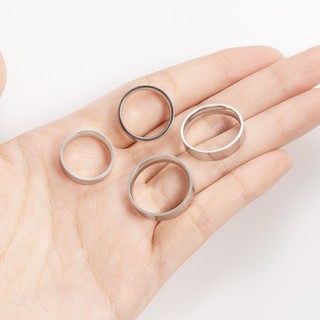 Vòng trơn bằng thép không gỉ được đánh bóng Đóng Plus Kích thước Nhẫn trơn cặp đôi không phai màu