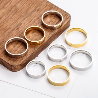 Vòng trơn bằng thép không gỉ được đánh bóng Đóng Plus Kích thước Nhẫn trơn cặp đôi không phai màu
