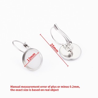 Thép không gỉ Pháp Lever Cabochon Bông Tai Thiết Lập Đế Trống Cameo Khay DIY Tai Trang Sức Phụ Kiện