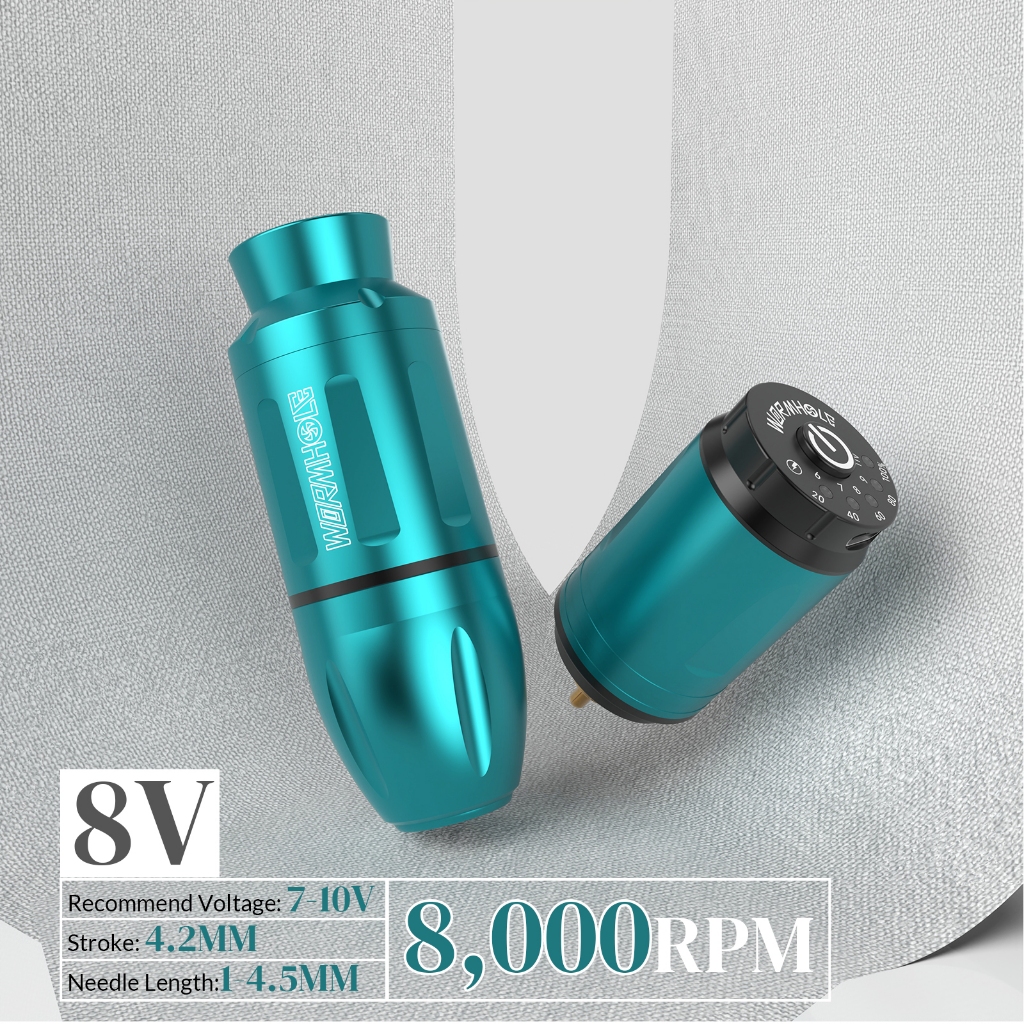 Súng xăm không dây Đột quỵ Máy xăm không dây đột quỵ với nguồn điện không dây 1500 mAh Bút xăm
