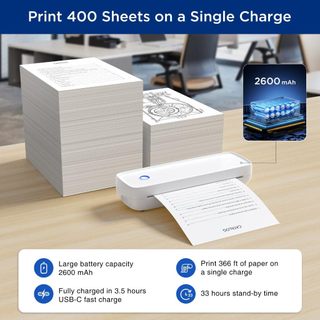 Máy In Nhiệt Đơn Hàng Flashlabel A80, Hỗ trợ kết nối điện thoại và máy tính Máy In Nhiệt Mini Khổ