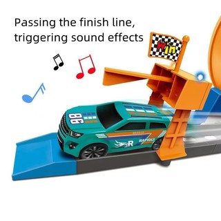 Mô hình đường đua HotWheel - Bộ xe đồ chơi lắp ráp 18 chi tiết đường đua ô tô siêu tốc độ, giải trí cho bé MasterKids