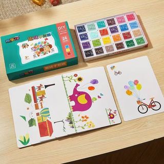 24 Màu Sắc Sắc Sắc Tố An Toàn Sáng Tạo Tranh Ngón Tay Vật Liệu Học Tập Giáo Dục Trẻ Em Vẽ