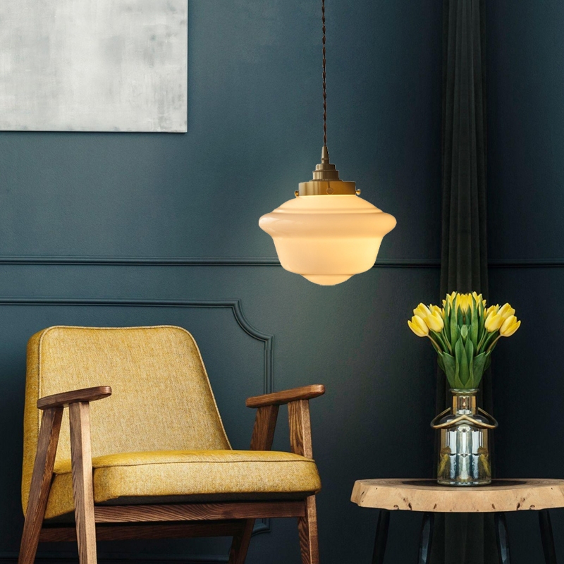 Đèn Thả Bàn Ăn Thủy Tinh Nhật Bản Cổ Điển, Đèn Thả Trần Led Trang Trí Nhà Hàng, Quán Bar