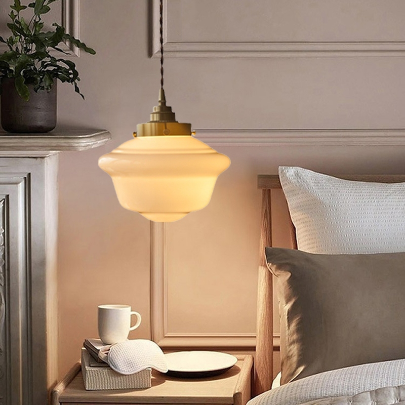 Đèn Thả Bàn Ăn Thủy Tinh Nhật Bản Cổ Điển, Đèn Thả Trần Led Trang Trí Nhà Hàng, Quán Bar
