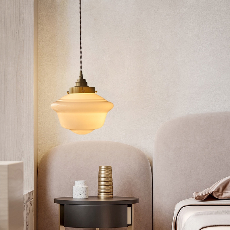 Đèn Thả Bàn Ăn Thủy Tinh Nhật Bản Cổ Điển, Đèn Thả Trần Led Trang Trí Nhà Hàng, Quán Bar