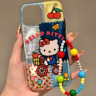Ốp Điện Thoại Thích Hợp Cho iPhone Hello Kitty 14promax Vỏ Điện Thoại iPhone13pro12 / 11 Dây Xích 15promax Vỏ Bảo Vệ Mềm