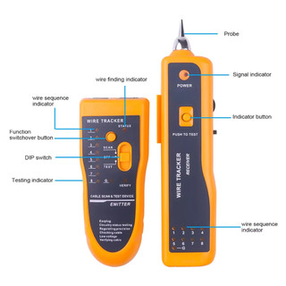 Mới RJ11 RJ45 Cat5 Cat6 Điện Thoại Dây Theo Dõi Dấu Vết Mực Ethernet LAN Mạng Kiểm Tra Cáp Máy Phát Hiện Dòng Finder