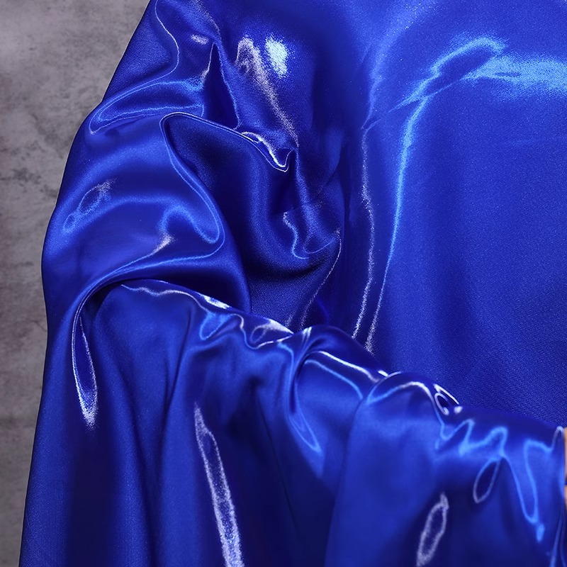 Nước Lỏng Bóng Satin Kim Loại Photosensitive Vải Bóng Màu Trơn Pha Lê Lụa Satin Bóng Váy Cưới Thiết Kế Vải 50x150cm