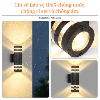 Đèn hắt tường 2 đầu trang trí gắn treo tường cầu thang ban công phòng khách phòng ngủ 4/6/8w 220v đèn gắn tường Trong nhà và ngoài trời kháng nước đèn treo tường