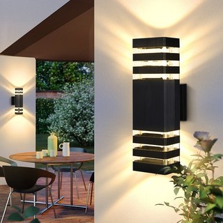 Đèn hắt tường 2 đầu trang trí gắn treo tường cầu thang ban công phòng khách phòng ngủ 4/6/8w 220v đèn gắn tường Trong nhà và ngoài trời kháng nước đèn treo tường