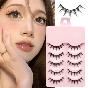 Lông Mi Giả MAGEFY Gân Trong Tự Nhiên Mềm Nhẹ 5 cặp Tái Sử Dụng Nhiều Lần Gân Trong Cao Cấp 1464