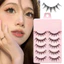 Lông Mi Giả MAGEFY Gân Trong Tự Nhiên Mềm Nhẹ 5 cặp Tái Sử Dụng Nhiều Lần Gân Trong Cao Cấp 1464