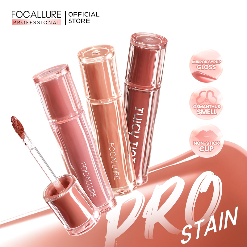 Focallure Son Bóng Dạng Lỏng Màu Trong Suốt Không Dính Ly Không Mùi Không Dính Ly