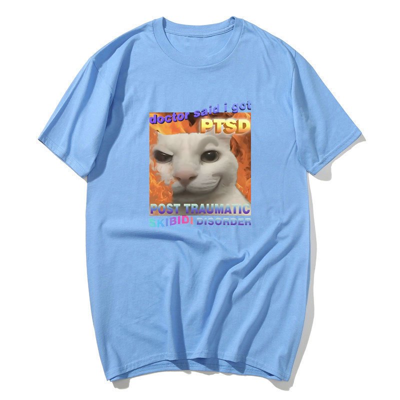 Skibidi Rối Loạn Ngộ nghĩnh Mèo Dễ Thương Meme Tee Áo Quà Tặng Nam Nữ Vintage Thời Trang Thường Ngày Áo Thun Tay Ngắn Dạo Phố