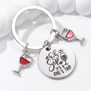 Hoạt Hình Chim Cánh Cụt Rượu Thủy Tinh Hoa Hướng Dương Men Móc Khóa Nam Nữ Handmade Sinh Nhật Quà Tặng Tốt