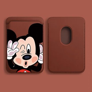 Hoạt Hình Vui Họa Tiết Mickey Ví Da Đựng Thẻ Cho iPhone 11promax 12 13Pro15pro 15promax 14 14promax 14 Pro 16 16plus 16 Pro Max