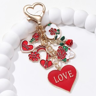 Lãng Mạn Trái Tim Khá Hoa Hồng Sô Cô La XOXO Men Móc Khóa Dành Cho Người Yêu Quà Tặng Ngày Lễ Tình Nhân Tốt Đẹp