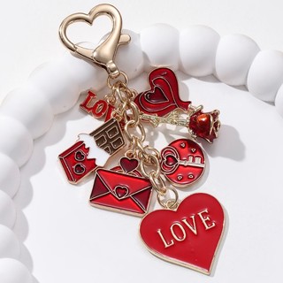 Lãng Mạn Trái Tim Khá Hoa Hồng Sô Cô La XOXO Men Móc Khóa Dành Cho Người Yêu Quà Tặng Ngày Lễ Tình Nhân Tốt Đẹp