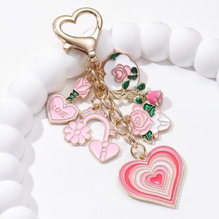 Lãng Mạn Trái Tim Khá Hoa Hồng Sô Cô La XOXO Men Móc Khóa Dành Cho Người Yêu Quà Tặng Ngày Lễ Tình Nhân Tốt Đẹp