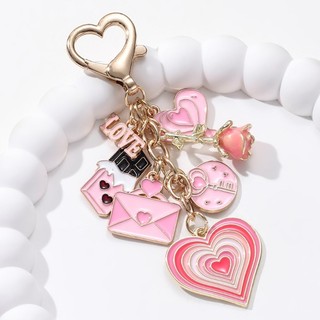 Lãng Mạn Trái Tim Khá Hoa Hồng Sô Cô La XOXO Men Móc Khóa Dành Cho Người Yêu Quà Tặng Ngày Lễ Tình Nhân Tốt Đẹp