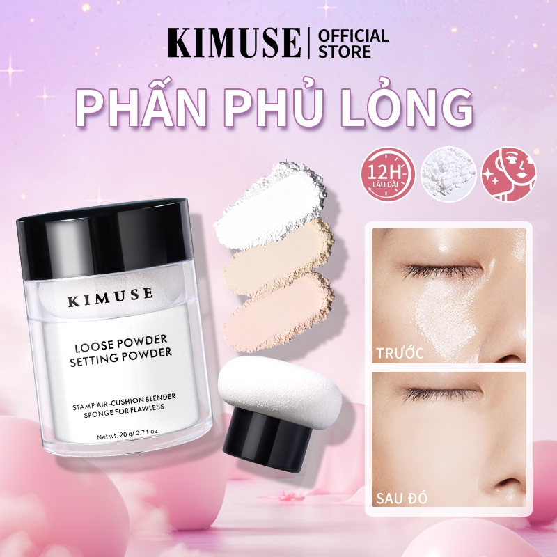 Ảnh Phấn phủ dặm KIMUSE đầu nấm kiểm soát dầu 20g 1