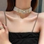 Vòng cổ ngọc trai Ánh sáng sang trọng Niche Hepburn Phong cách Châu Âu Mỹ Vòng cổ khí quyển phóng đại