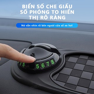 Giá Đỡ Điện Thoại Trên Ô Tô SEAMETAL Chống Trượt Xoay 360 độ Có Bảng Số Điện Thoại thảm đt đặt taplo ô tô