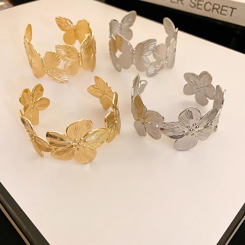 Châu Âu và Hoa Kỳ Bướm Mở Vòng Tay Gió Lạnh Ánh Sáng Sang Trọng Nhỏ Cao Cấp Cảm Giác Vòng Tay Cá Tính Tinh Tế Tính Khí Xu Hướng Tay Trang Sức