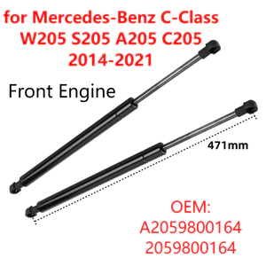 2 Chiếc Nắp Động Cơ Phía Trước Ô Tô Hood Gas Strut Nâng Hỗ Trợ Thanh A2059800164 Dành Cho Xe Mercedes-Benz C-Class W205 S205 A205 C205 2014-2021