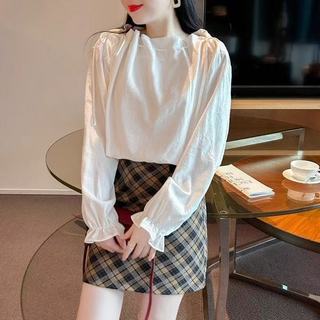 Áo sơ mi dài tay nữ dáng rộng phong cách Hàn Quốc