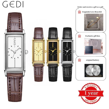 Gedi mới thắt lưng da chống thấm nước đồng hồ nữ 13080 thắt lưng da chống thấm nước đồng hồ nữ thắt lưng da đồng hồ nữ Cửa hàng chính thức Bảo hành 1 năm Đồng hồ nữ thời trang