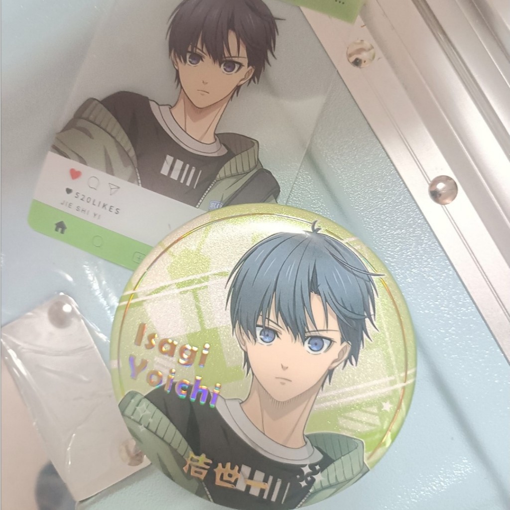 Hộp mù Blue Lock Series MỚI 2. Bộ sưu tập Anime Huy hiệu kim loại 75mm + Thẻ trong suốt