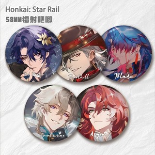 Trò Chơi Honkai Ngôi Sao Đường Sắt Lưỡi Boothill Aventurine Tinplate Kim Loại Huy Hiệu Pin Trâm Anime Ngoại Vi Sưu Tập Quà Tặng