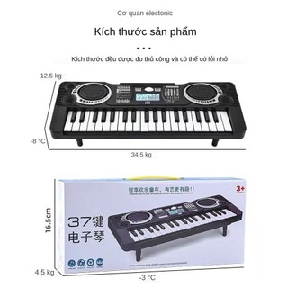 Đàn Piano điện tử trẻ em có micrô 37 phím Phím đàn Piano giả, nhạc đa chức năng enl