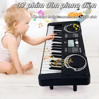 Đàn Piano điện tử trẻ em có micrô 37 phím Phím đàn Piano giả, nhạc đa chức năng enl