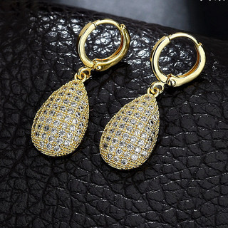 Châu Âu Mỹ ins Phong Cách Mới Kim Cương Ruby Bông Tai Nữ