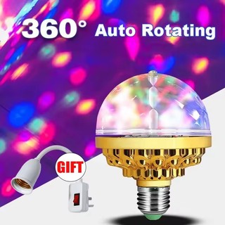Mini Xoay Ma Thuật Bóng Đèn E27 RGB Chiếu Đèn Tiệc DJ Disco Bóng Đèn Cho Tiệc Gia Đình KTV Thanh Sân Khấu Chiếu Sáng Đám Cưới