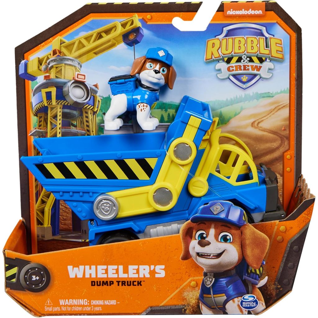 Rubble & Crew, Đồ chơi xe tải tự đổ của Wheeler với các bộ phận có thể di chuyển và nhân vật hành động tập thể
