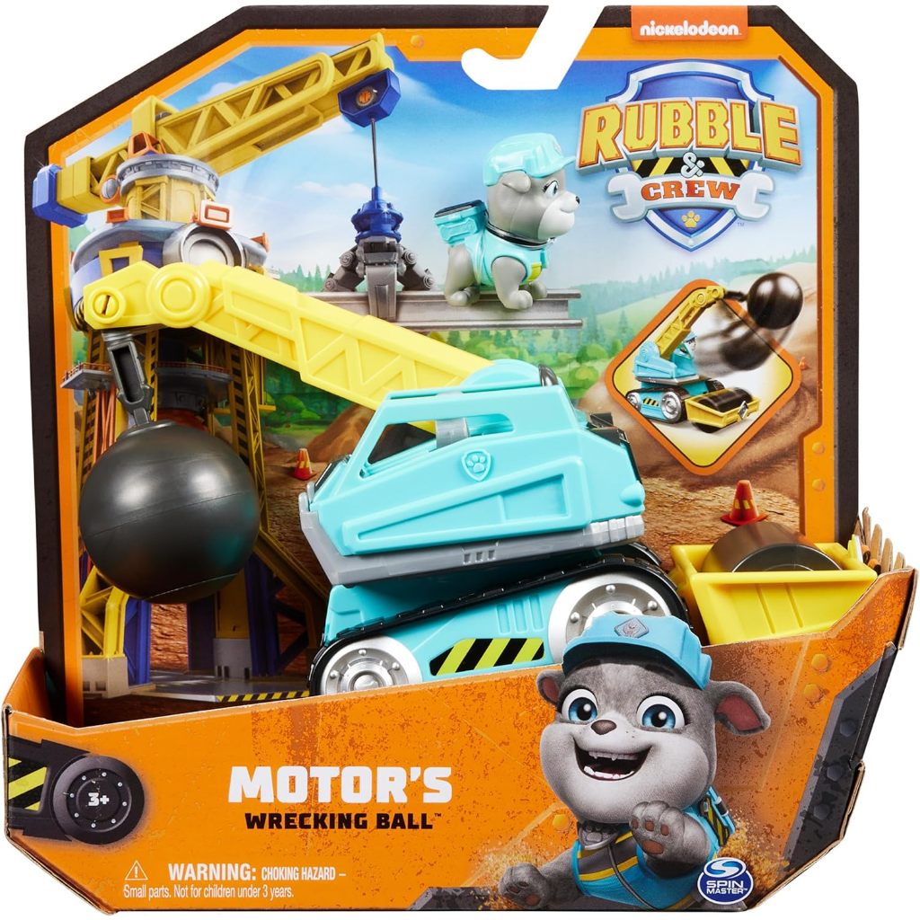 Rubble and Crew, Xe tải đồ chơi phá hủy của Motor với nhân vật hành động và đồ chơi xây dựng có thể di chuyển được