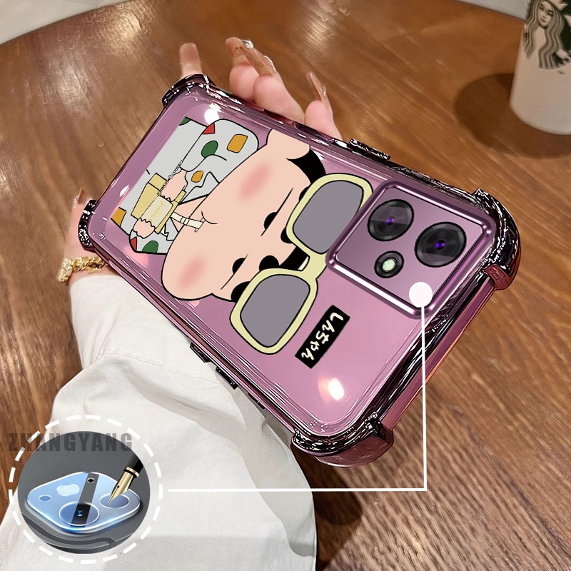 Ốp Lưng Cho OPPO A3X A3 Vỏ Điện Thoại Mạ Điện Thẩm Mỹ Hoạt Hình anime Thiết Kế Mới Họa Tiết TPU Bốn Góc Chống Rơi Mềm