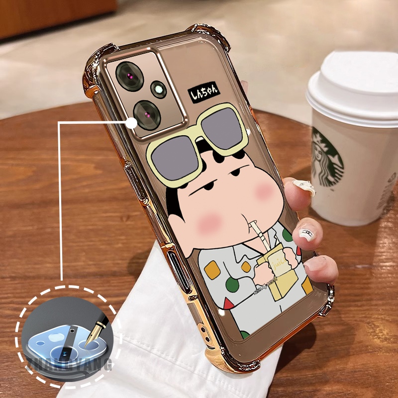 Ốp Lưng Cho OPPO A3X A3 Vỏ Điện Thoại Mạ Điện Thẩm Mỹ Hoạt Hình anime Thiết Kế Mới Họa Tiết TPU Bốn Góc Chống Rơi Mềm