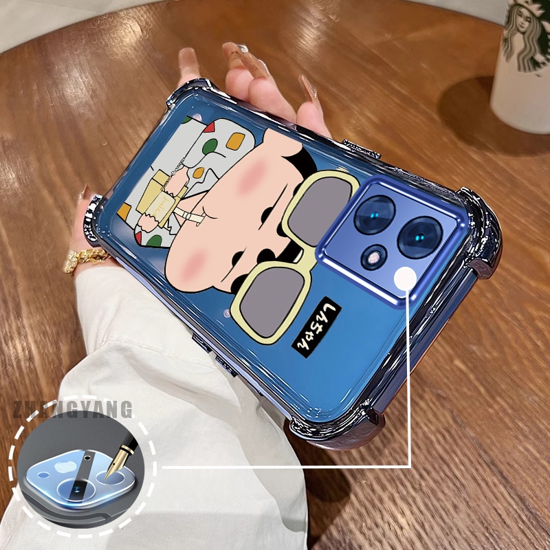 Ốp Lưng Cho OPPO A3X A3 Vỏ Điện Thoại Mạ Điện Thẩm Mỹ Hoạt Hình anime Thiết Kế Mới Họa Tiết TPU Bốn Góc Chống Rơi Mềm
