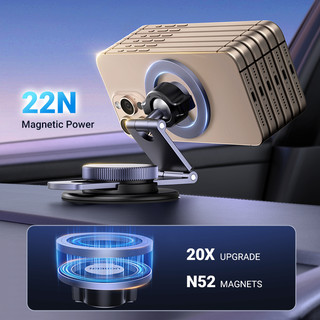 Giá đỡ điện thoại ô tô từ tính 360° Ugreen trên bảng điều khiển cho iP17 Pro Max/16/15