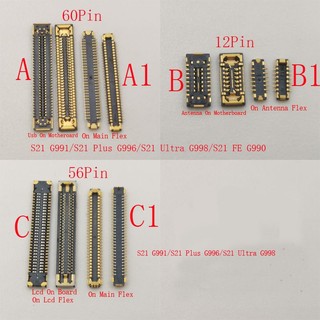 1-5 Chiếc Ăng Ten WiFi Màn Hình Lcd Sạc Usb Flex FPC Kết Nối Cắm Ban Cho Samsung S21 FE Plus Ultra S21FE S21Plus G996F G998 G990U G991 12 40 60 56 Pin Màn Hình Sạc Galaxy