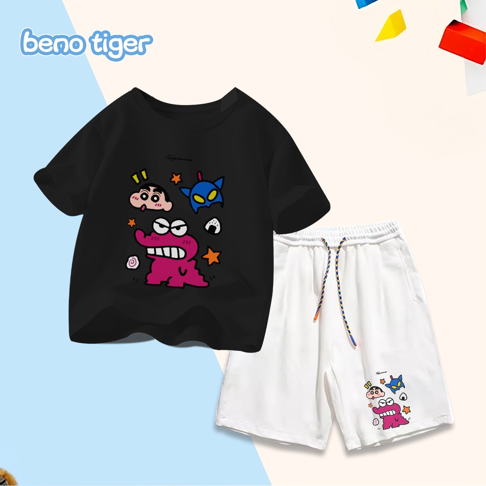 Bộ đồ trẻ em BenoTiger với họa tiết dễ thương - Chất vải cotton mềm mại, thoáng mát, phù hợp với nhiều kích cỡ cho bé.