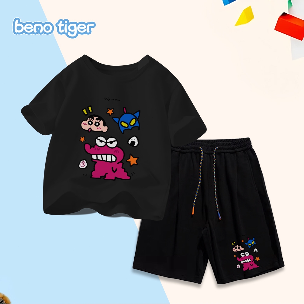 Bộ đồ trẻ em BenoTiger với họa tiết dễ thương - Chất vải cotton mềm mại, thoáng mát, phù hợp với nhiều kích cỡ cho bé.