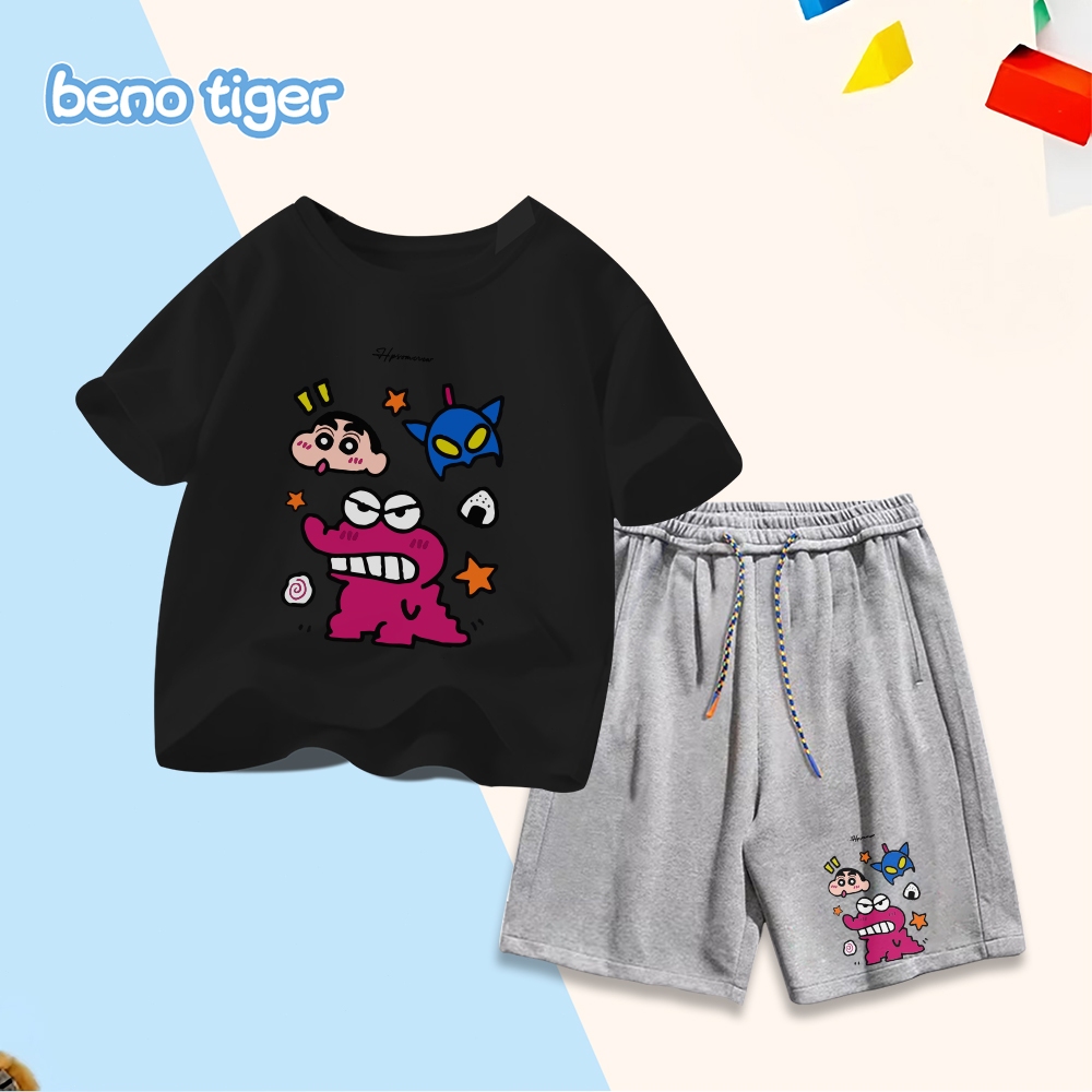 Bộ đồ trẻ em BenoTiger với họa tiết dễ thương - Chất vải cotton mềm mại, thoáng mát, phù hợp với nhiều kích cỡ cho bé.